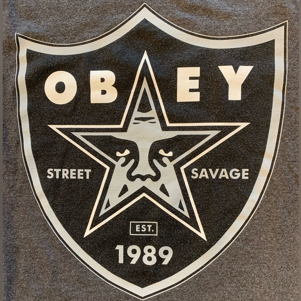 Vintage Obey LA Raiders Style Print